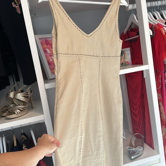 BCBGMAXAZRIA Linen and Cotton Western Dress - Picture 6 of 6